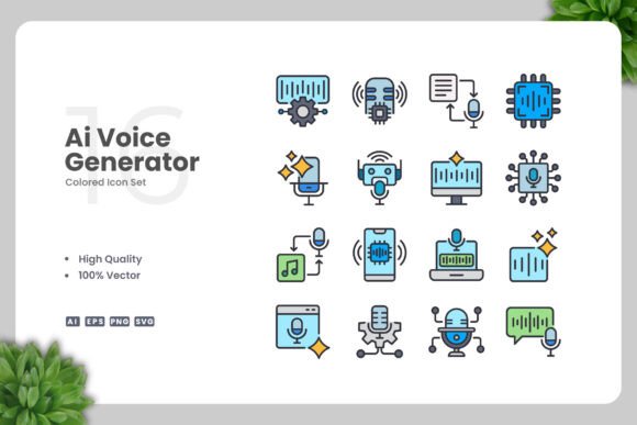 AI Voice Generator Color Icons: A Versatile Design Solution for Modern Creatives