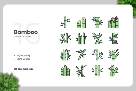 Bamboo Color Icons: Simple, Clean, and Versatile