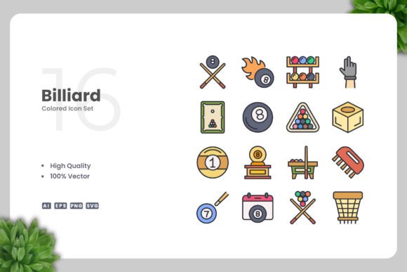 Billiard Color Icons: A Versatile Design Solution for Modern Creatives