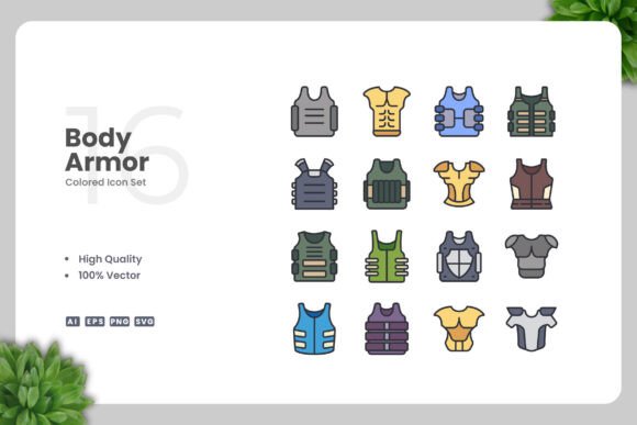 Body Armor Color Icons for Every Project