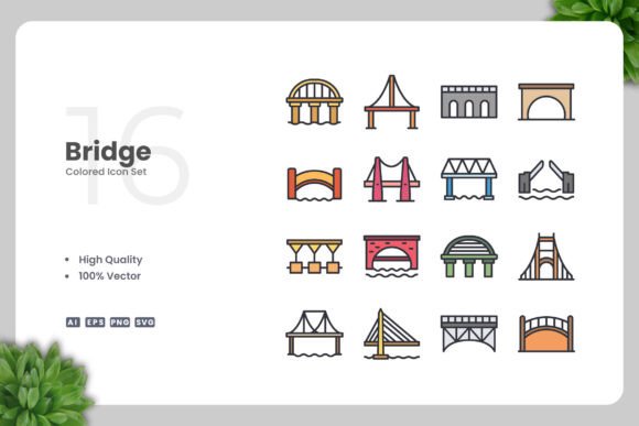 Bridge Color Icons: Simple, Clean, and Versatile
