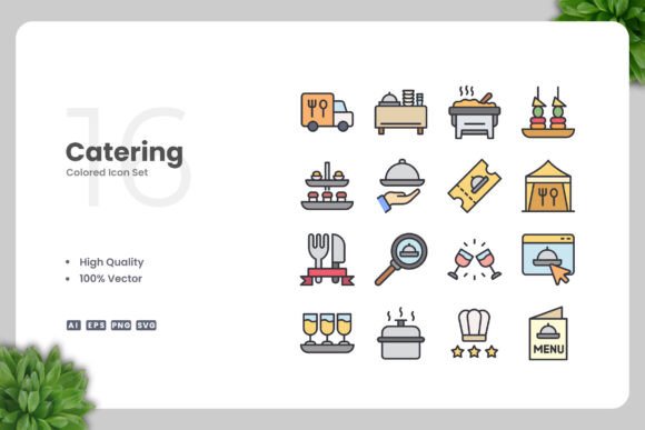 Catering Color Icons: A Versatile Design Solution