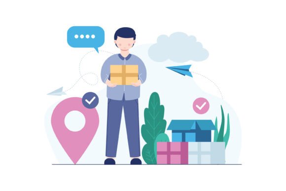 Courier Ready to Send Goods Illustration: A Visual Tool for Modern Business Communication