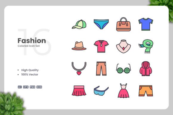 Fashion Color Icons: A Simple and Clean Design for Modern Creativity
