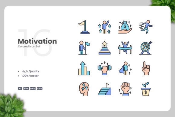 Motivation Color Icons: A Simple and Clean Design for Every Project