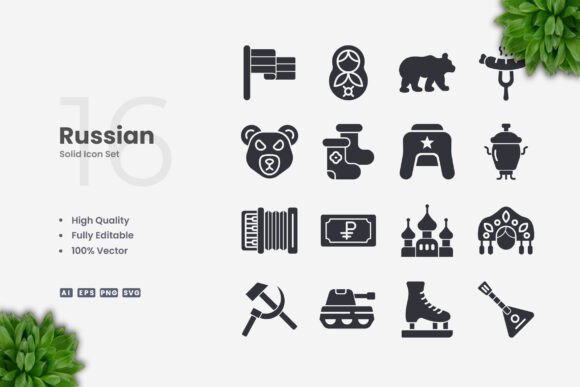 Russian Solid Icons: A Versatile and Professional Design Resource