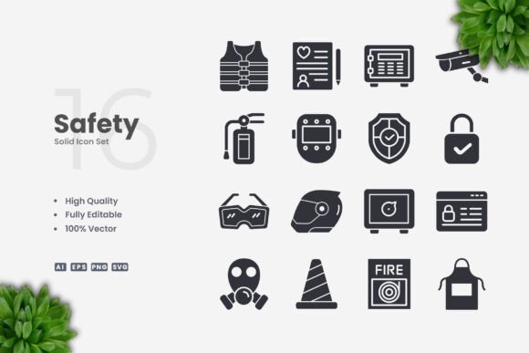 Safety Solid Icons: Simple, Clean, and Powerful