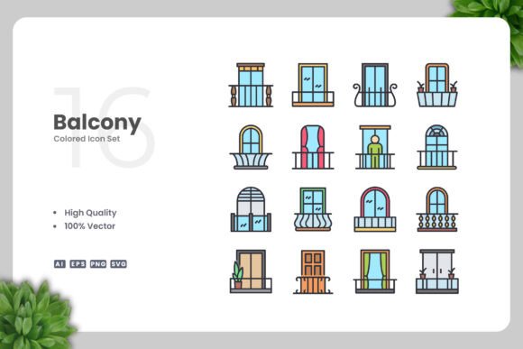 Strategic Use of Balcony Color Icons for Modern Design Projects