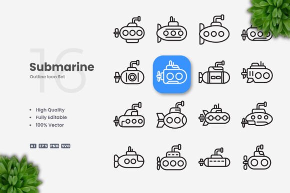 Submarine Icons: A Versatile Design Solution for Modern Projects